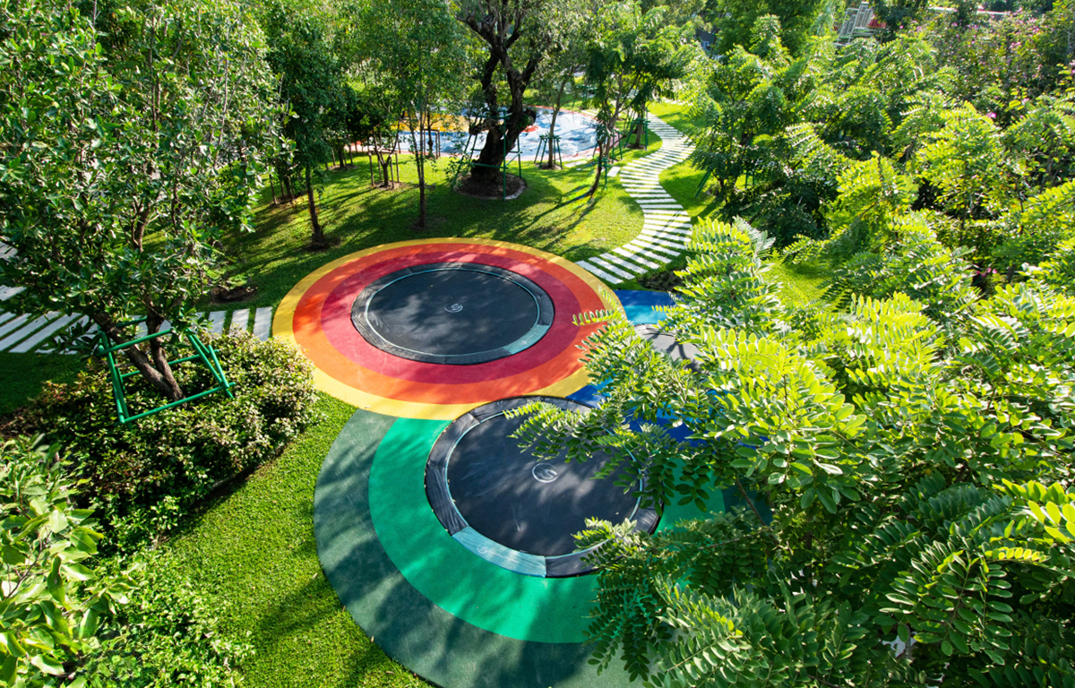 TRAMPOLINE PARK เครื่องเล่นสำหรับกระโดด ช่วยพัฒนากล้ามเนื้อ โครงการซิตี้เซนส์ ดอนเมือง - สรงประภา