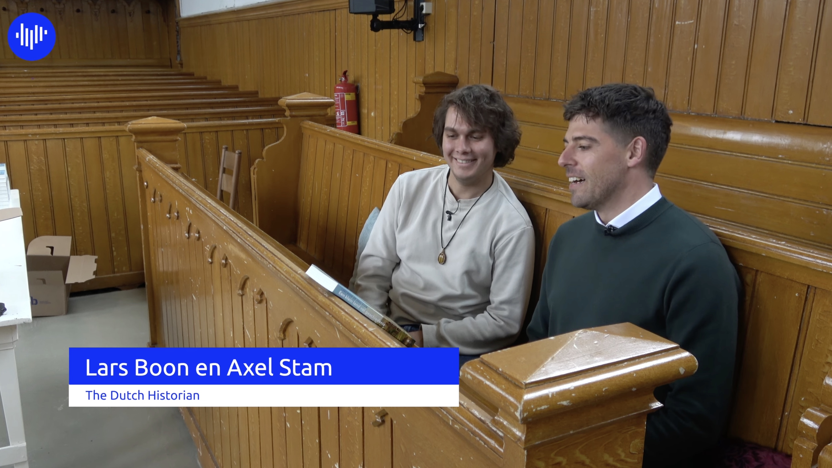 Interview met Axel en Lars in de kerk van Aartswoud over 'Een klein land vol geschiedenis'