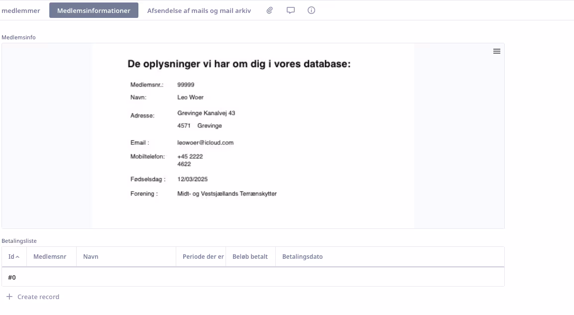 E-Rechnung in Ninox: Rechnungsart auswählen 