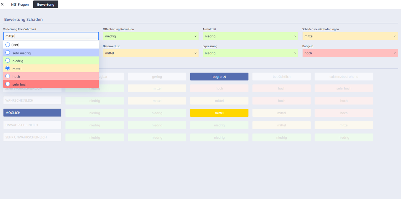 E-Rechnung in Ninox: Rechnungsart auswählen