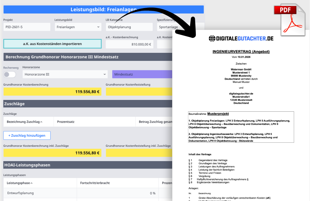 E-Rechnung in Ninox: Rechnungsart auswählen