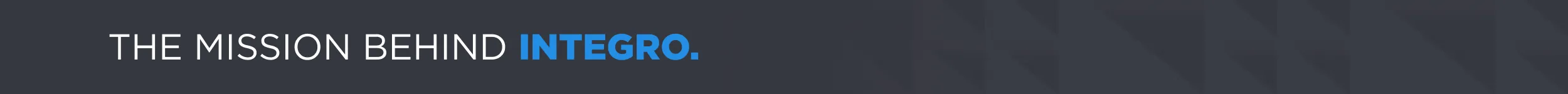 The Mission Behind Integro