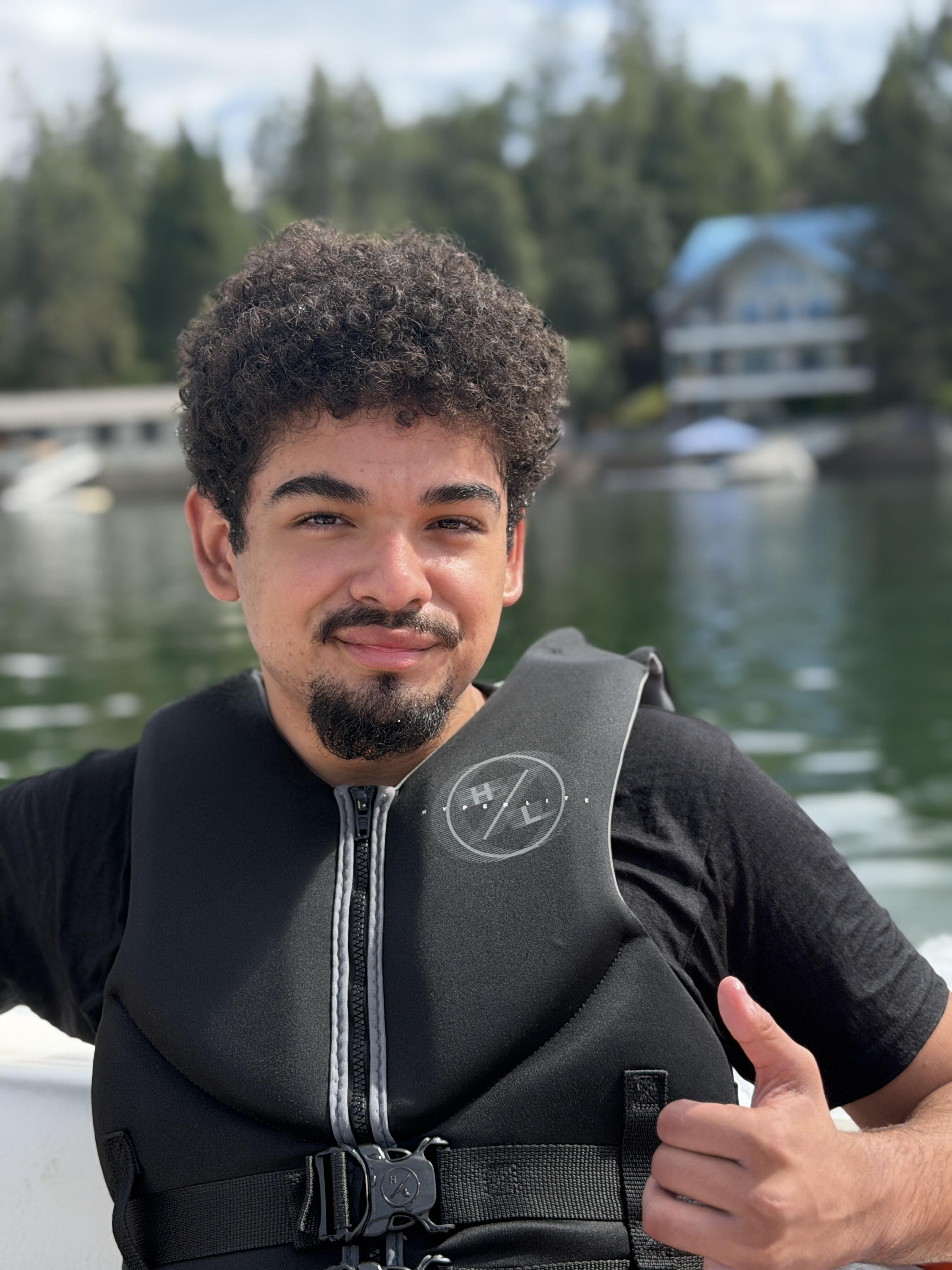 Getting ready to get on the banana boat
