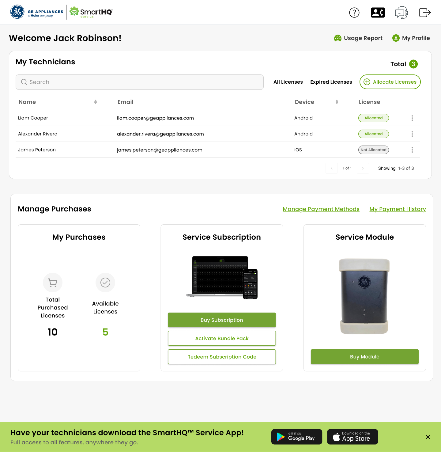Customer Portal Navigation