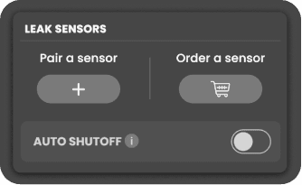 Leak sensor pairing options