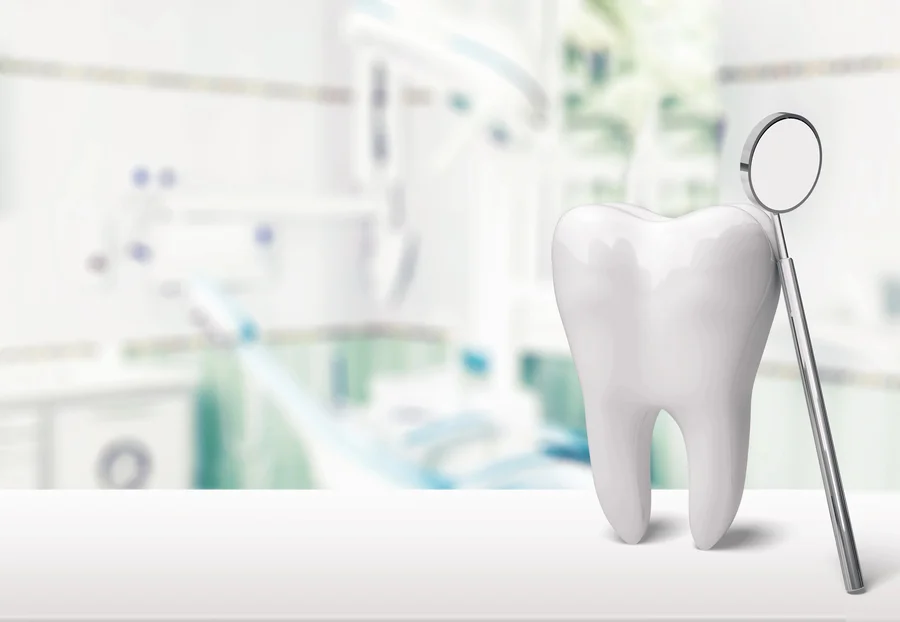 tooth-model-with-dental-mirror-dental-office-glen-il