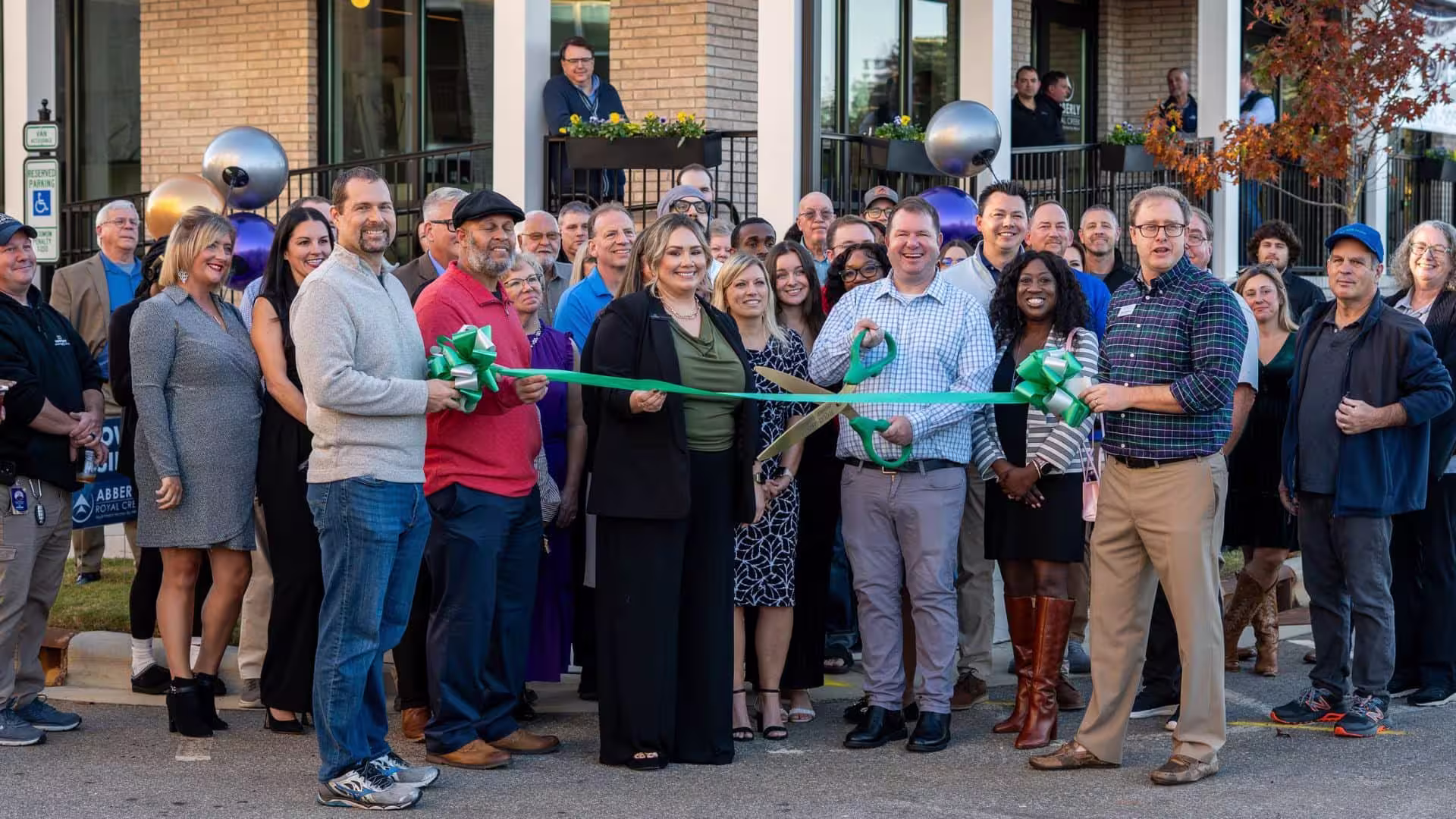 Cutting the ribbon at Abberly Royal Creek