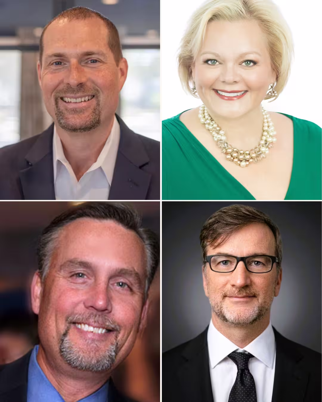 Four headshots in a collage of the new leadership team.