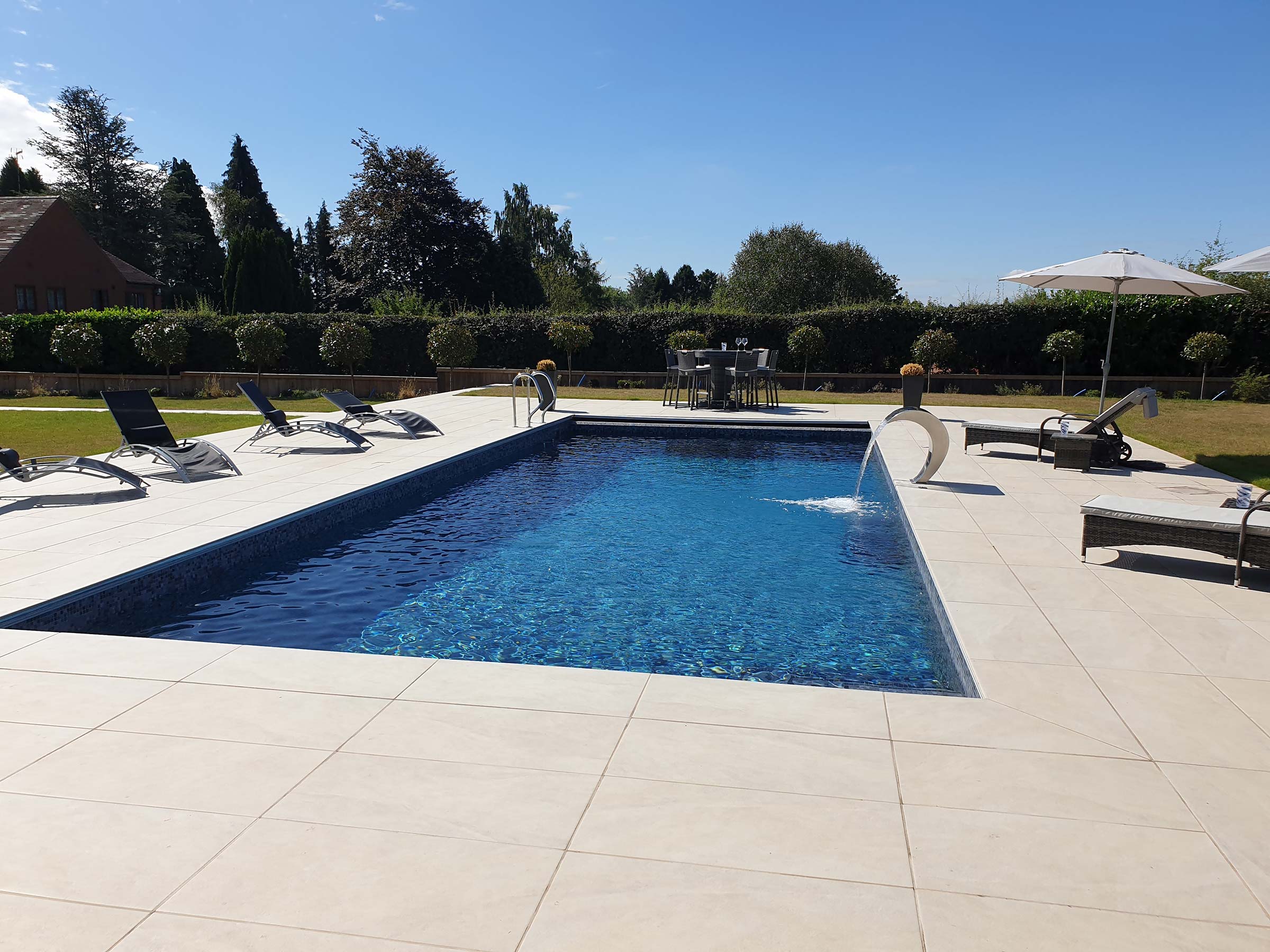 Kenilworth House swimming pool project, view 2