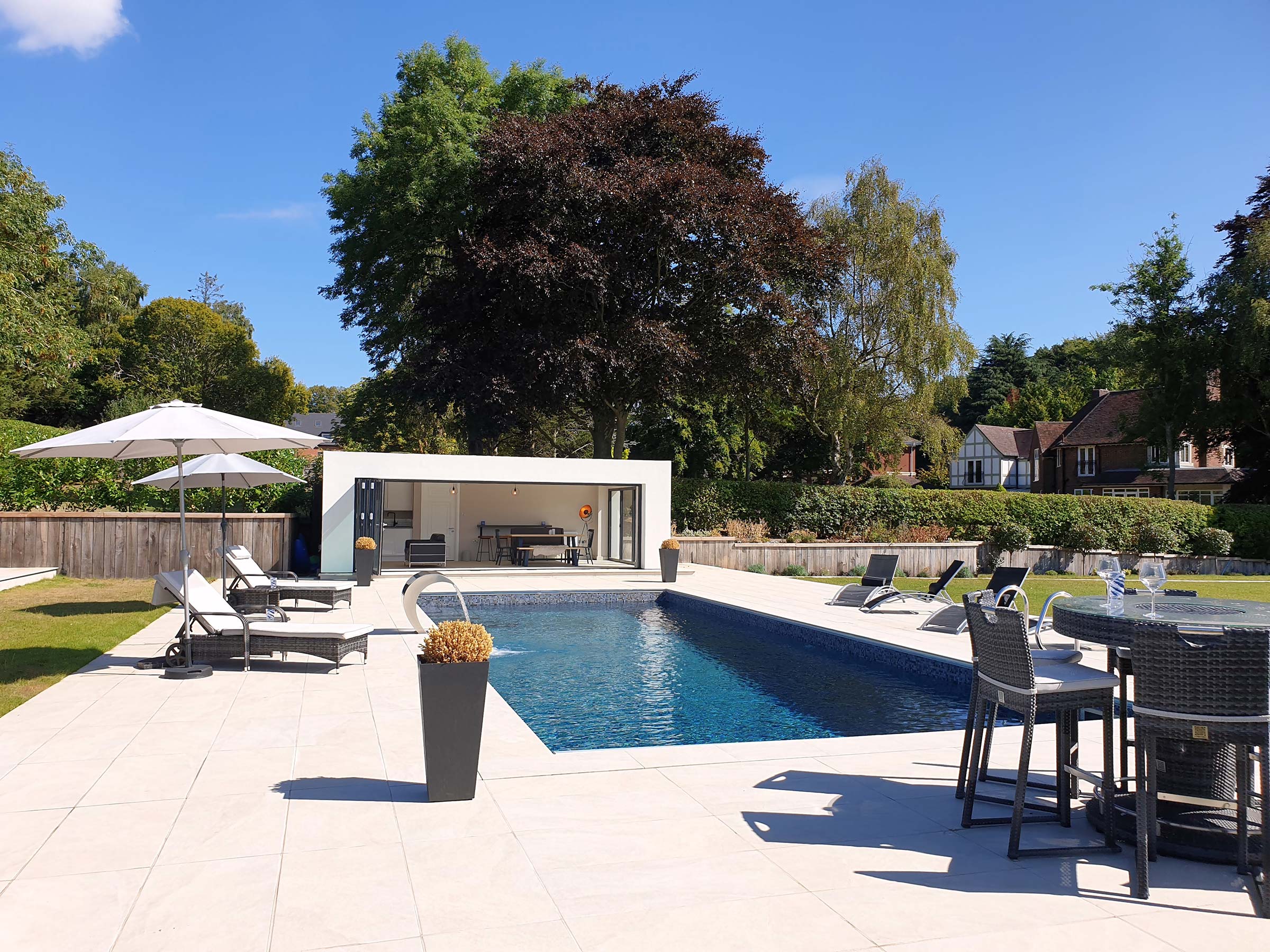 Kenilworth House swimming pool project, view 3
