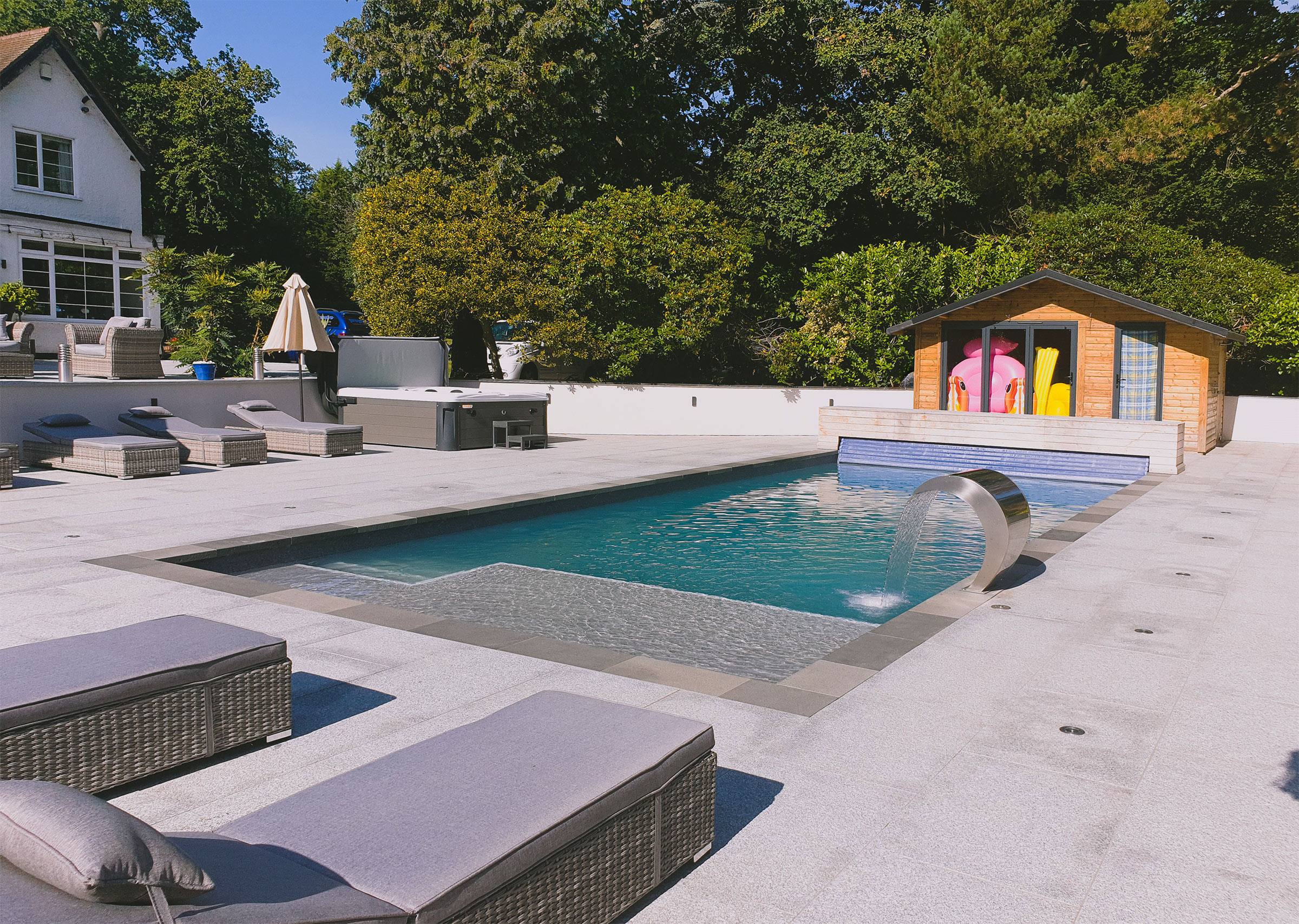 Carol House swimming pool project, view 2
