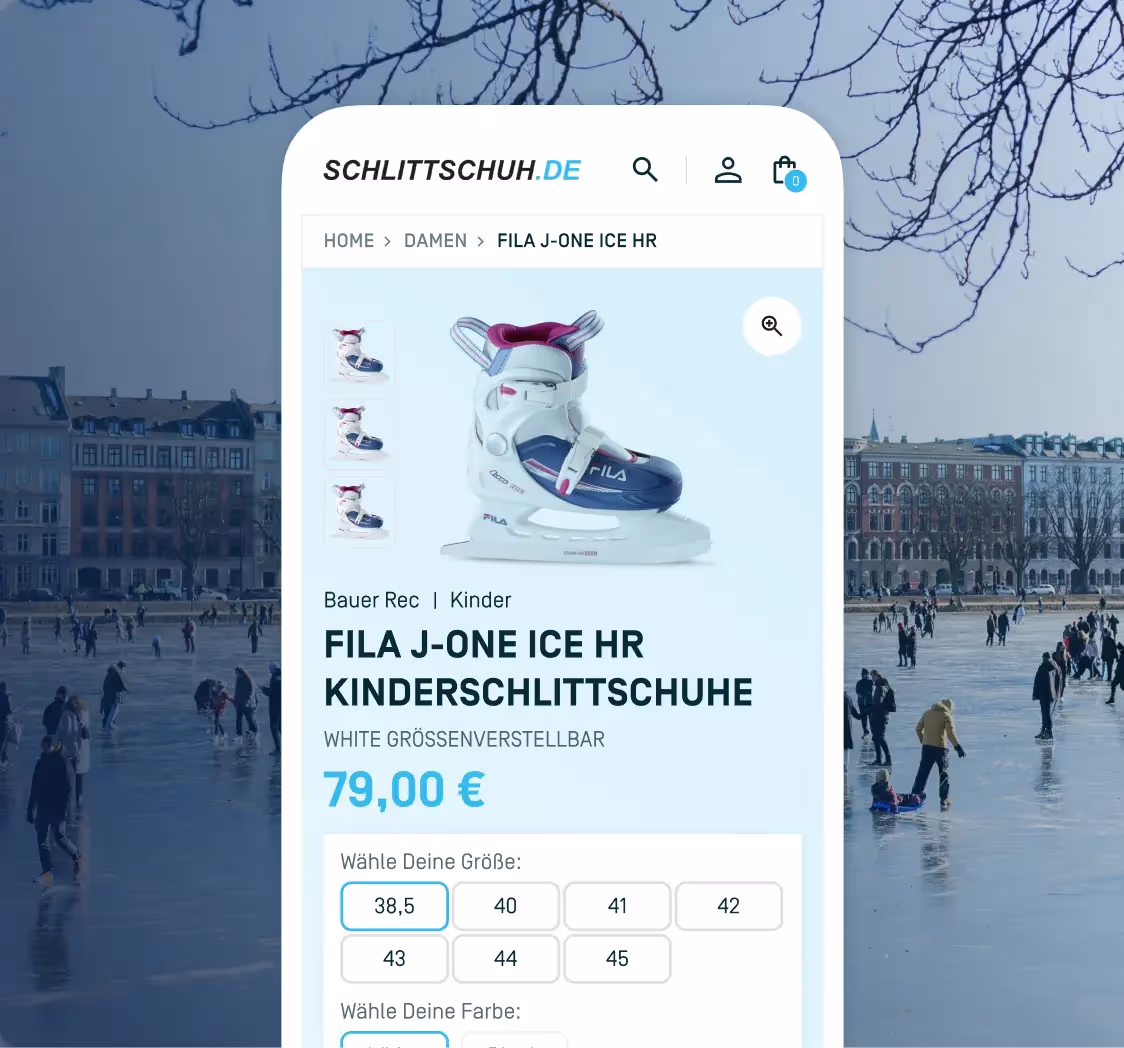 Just in time for the start of the season: New custom Shopify store for market leader Schlittschuh.de