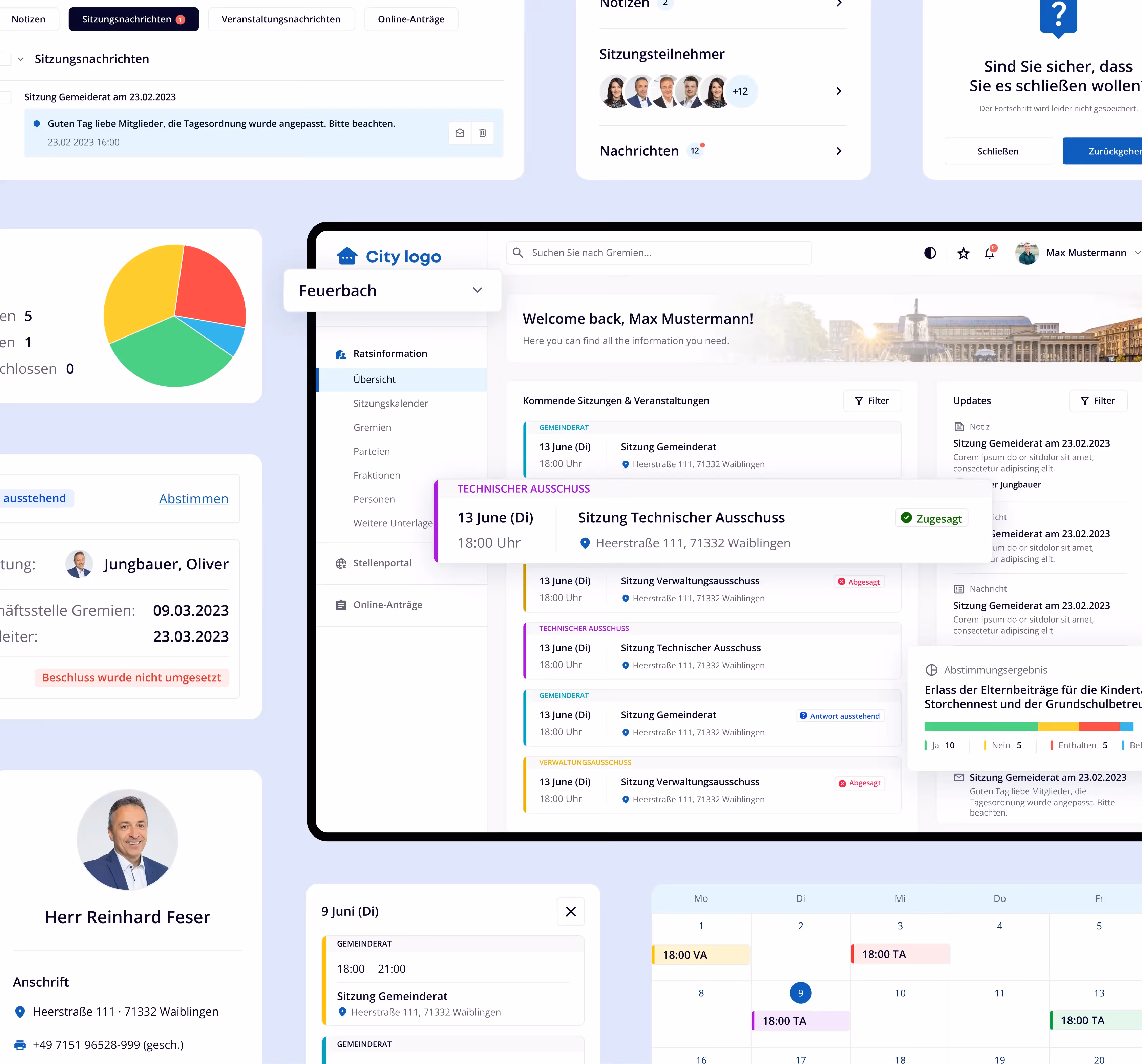 Redesign of the portal for the council information system for user-friendly and digital administrative work.