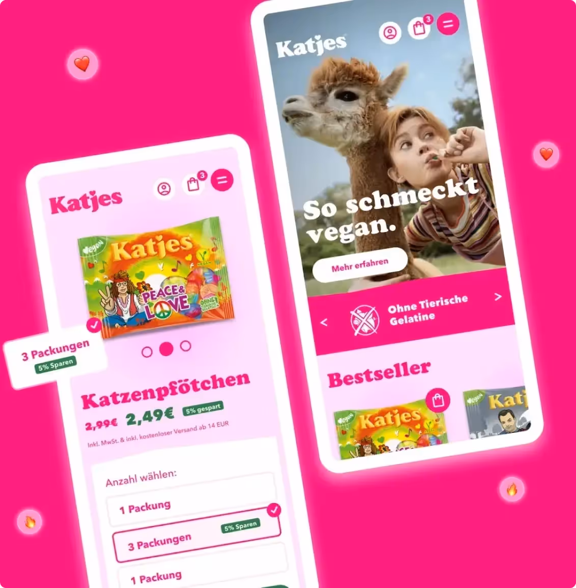 Von süßen Träumen zu süßen Erfolgen: Redesign für Katjes Onlineshop