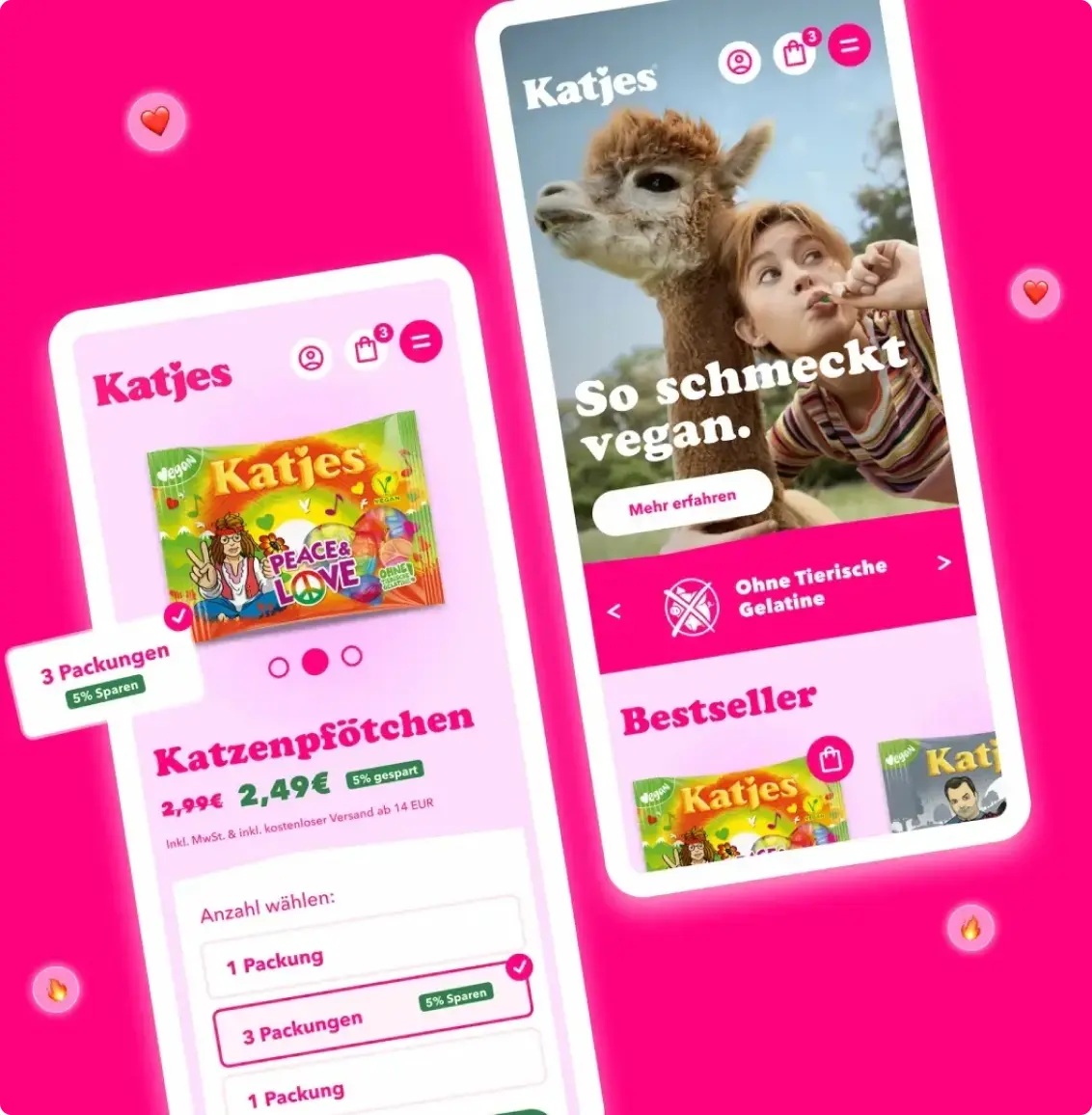 Von süßen Träumen zu süßen Erfolgen: Redesign für Katjes Onlineshop