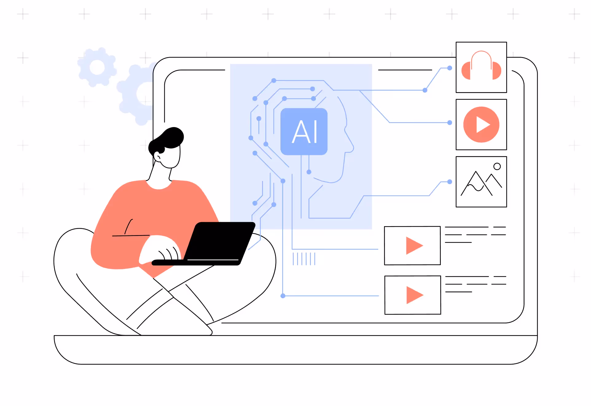 KI SEO Optimierung von einer Person durchgeführt