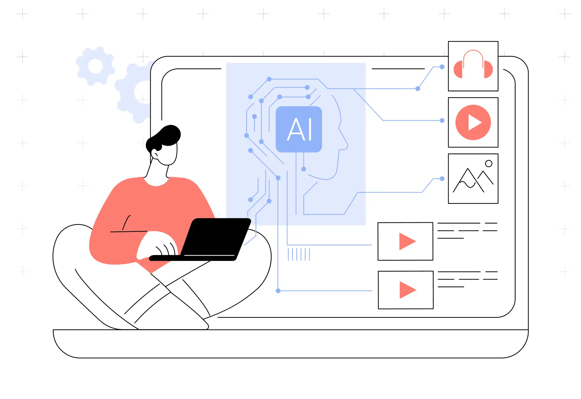 KI SEO Optimierung von einer Person durchgeführt