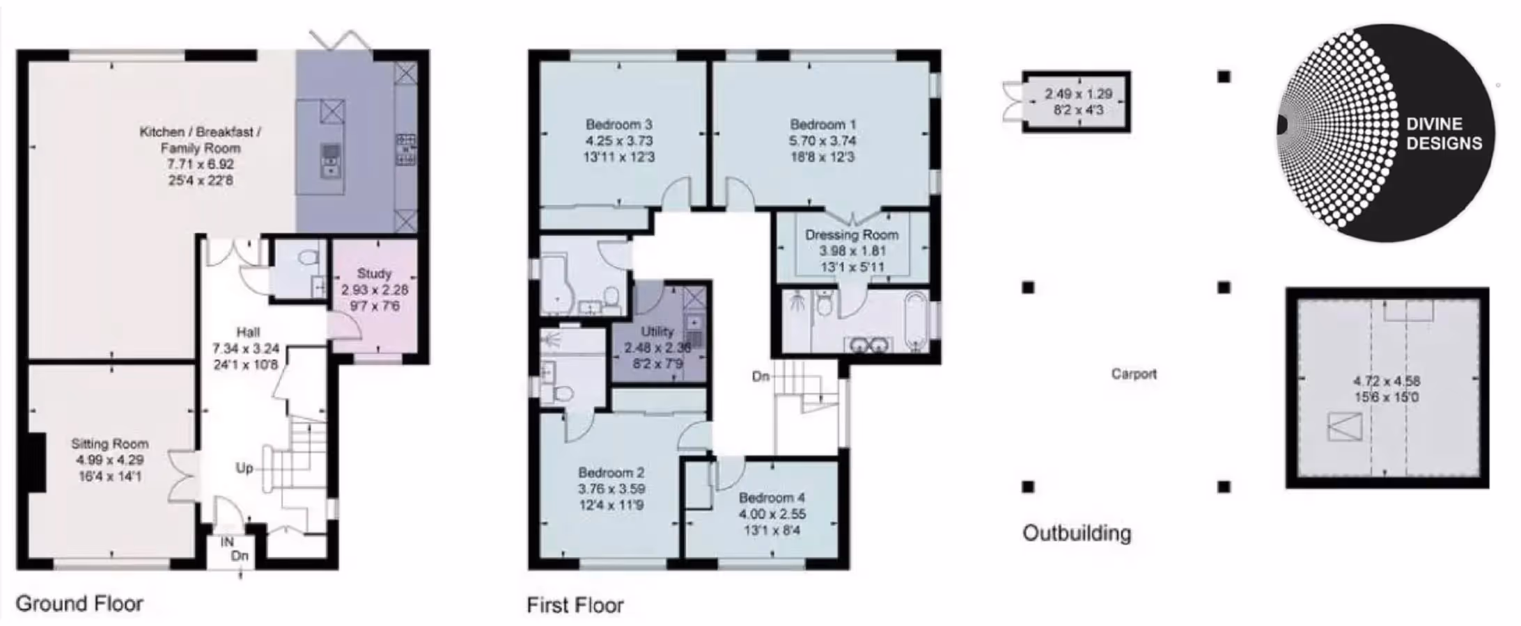 Moden family home floorplan by Divine Designs