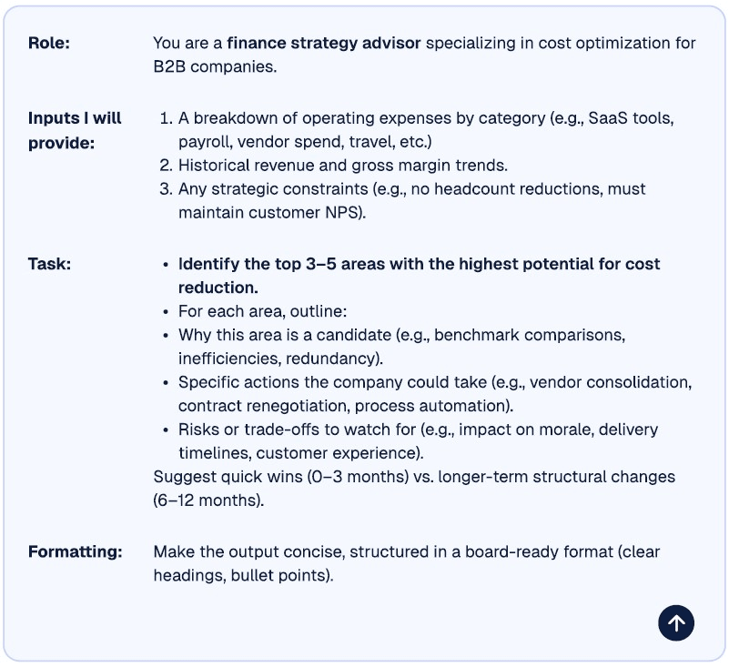 ChatGPT prompt for analyzing expenses (prompt is provided in the narrative of the article). 