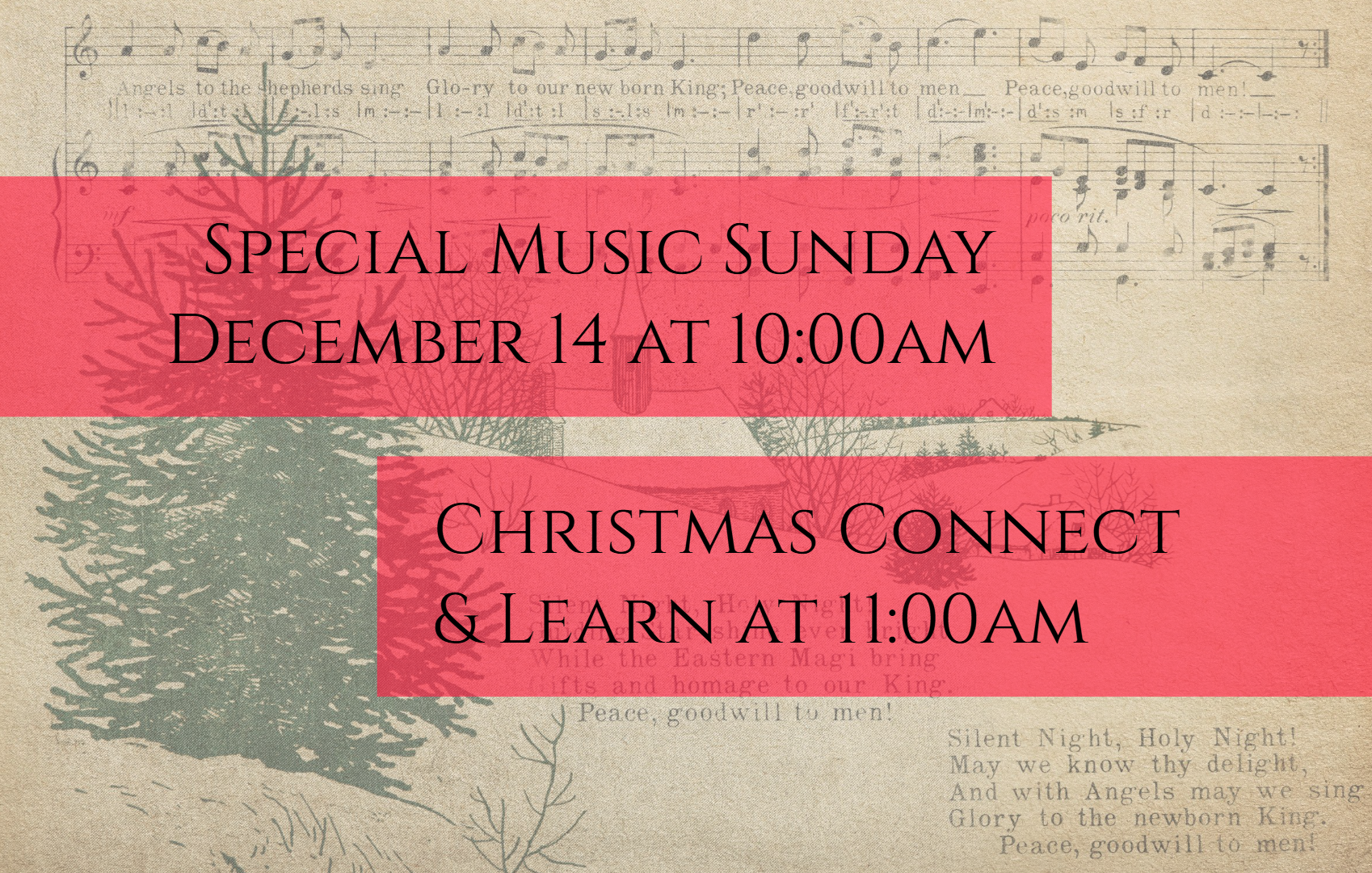 Special Music Sunday with Christmas Connect & Learn!