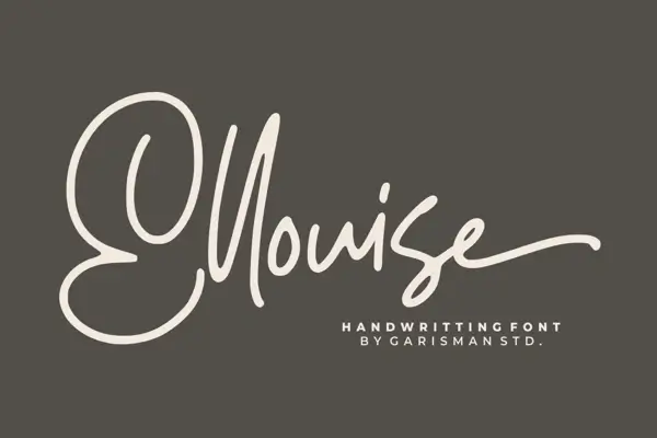 Ellouise free handwriting font with natural modern strokes