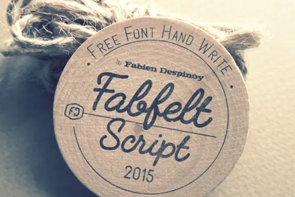 Fabfelt Script clean cursive font with tight letter spacing
