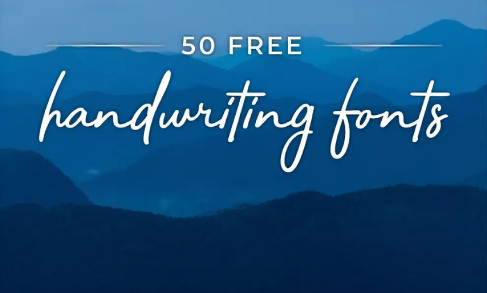 50 free handwriting fonts article cover