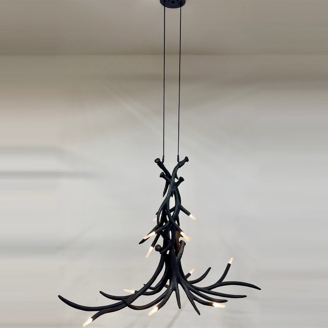 Ruba Antler Plaster Chandelier