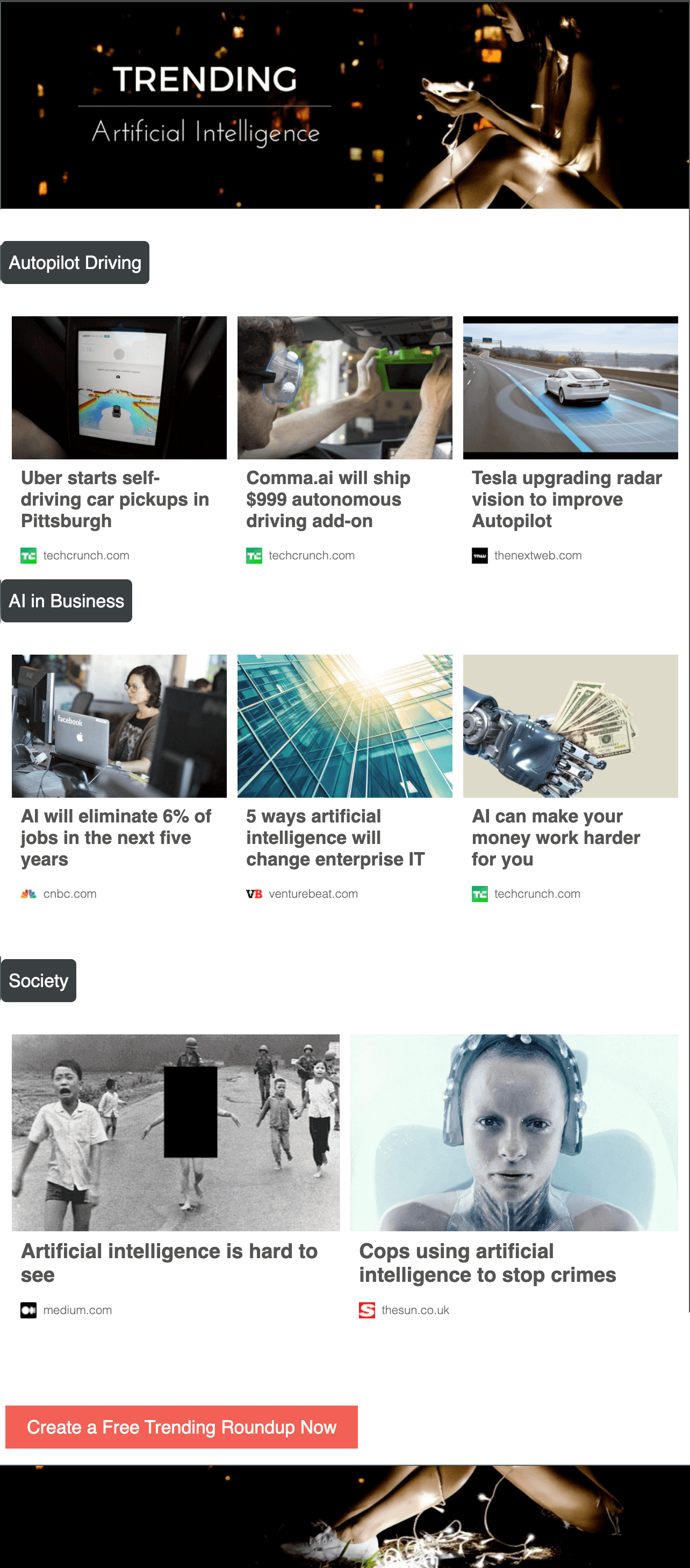 Content Digest Newsletter Example
