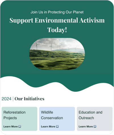 Environmental Activism newsletter template preview