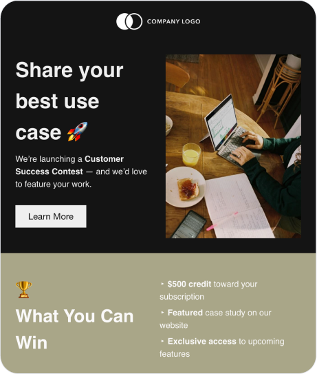 Share your best use case newsletter template preview