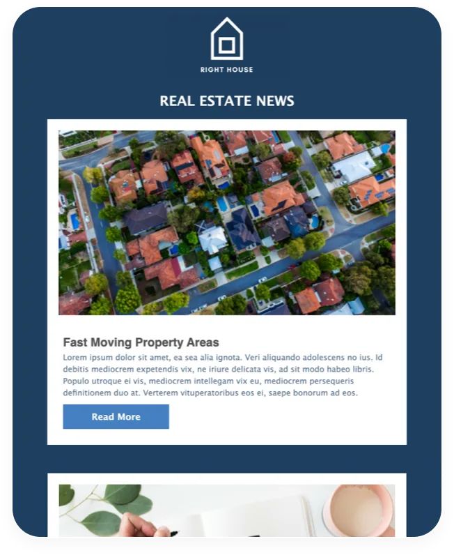The Real Estate News newsletter as a flat image