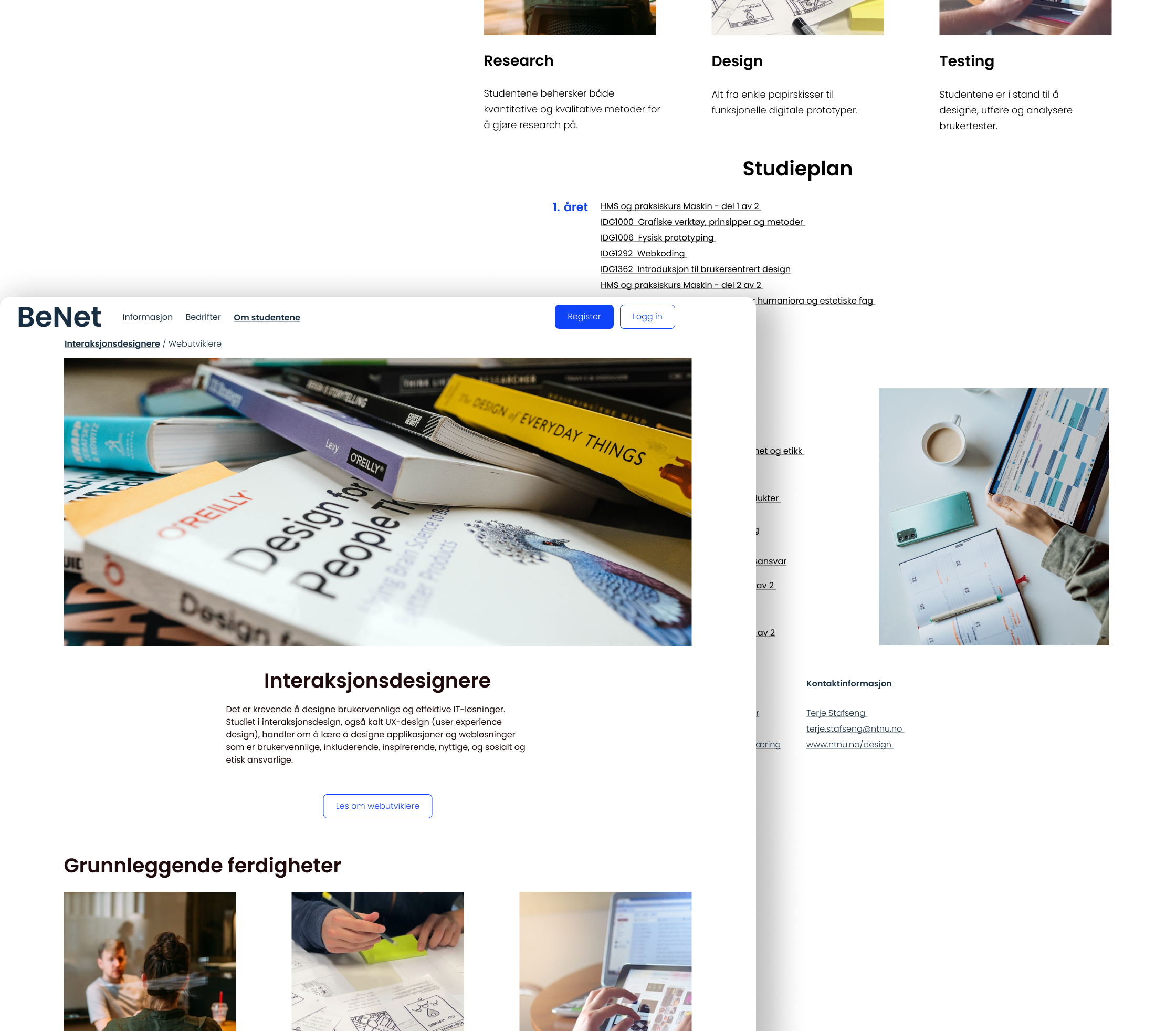 About interaction design mock up