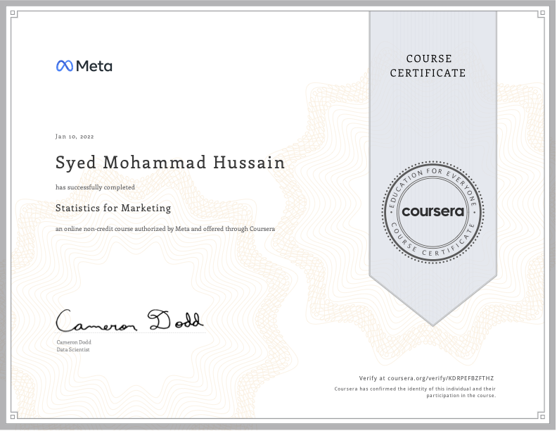 Marketing analyst professional
