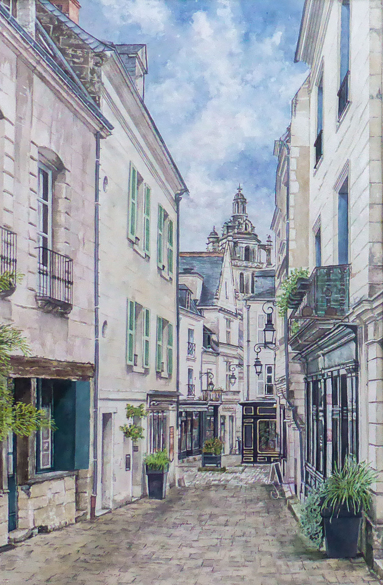 Rue du chateau Loches - 102x64 cm