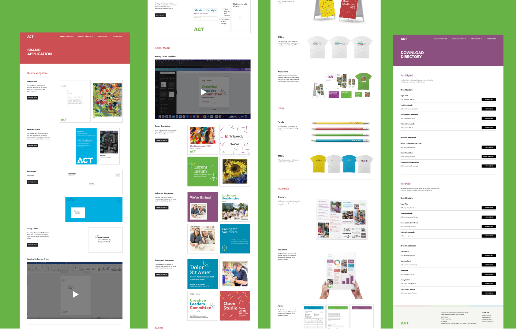 Static prototypes of the application and directory page