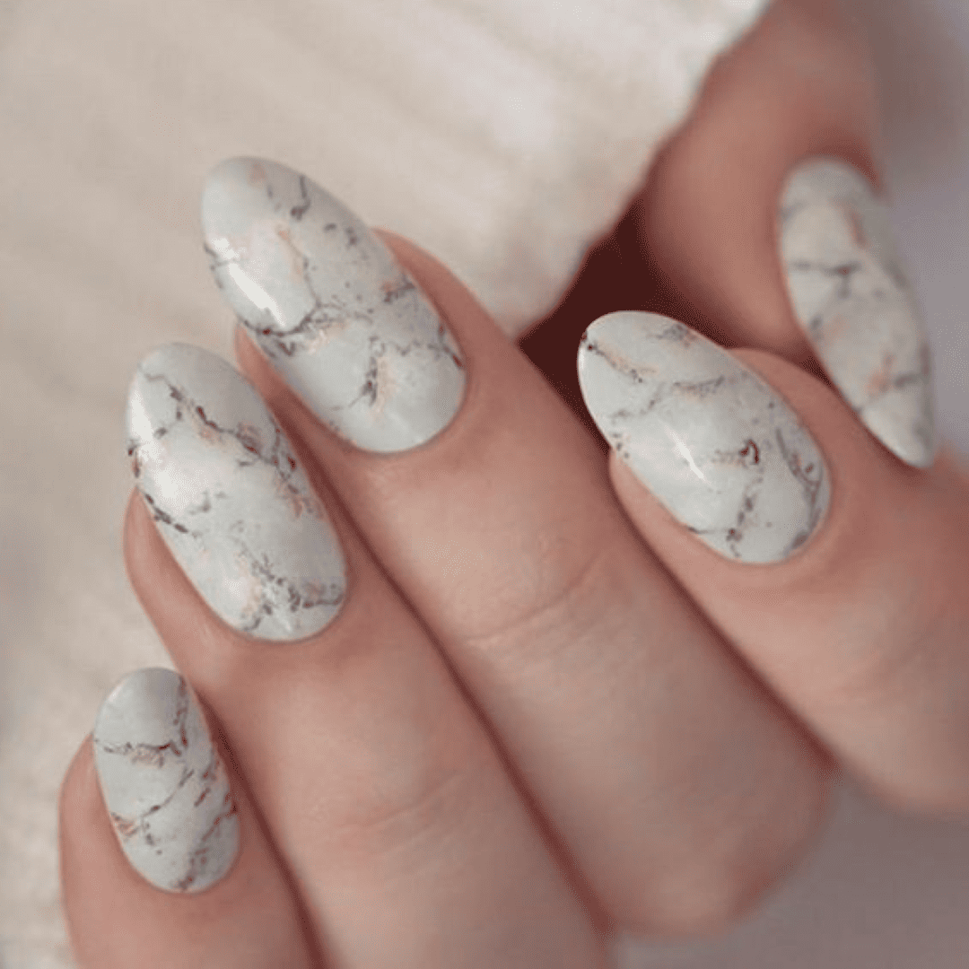 Manicura acabado mármol