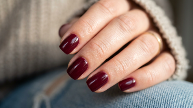 Uñas tendencia burgundy