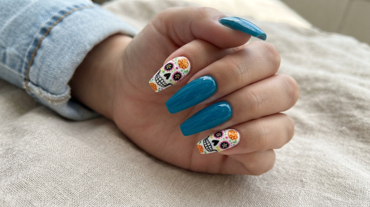 inspiracion nail art para dia de muertos