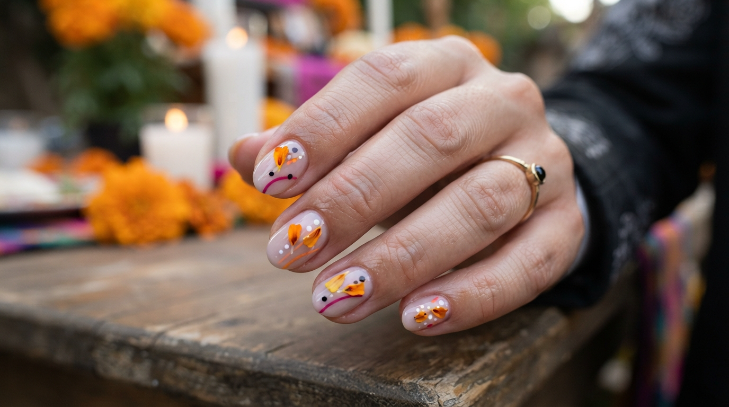 inspiracion nail art para dia de muertos