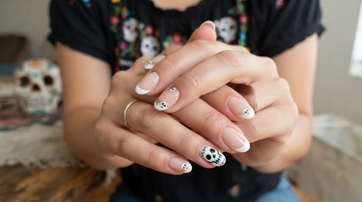 inspiracion nail art para dia de muertos