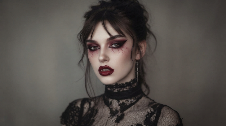 Vampy glam halloween make up ideas