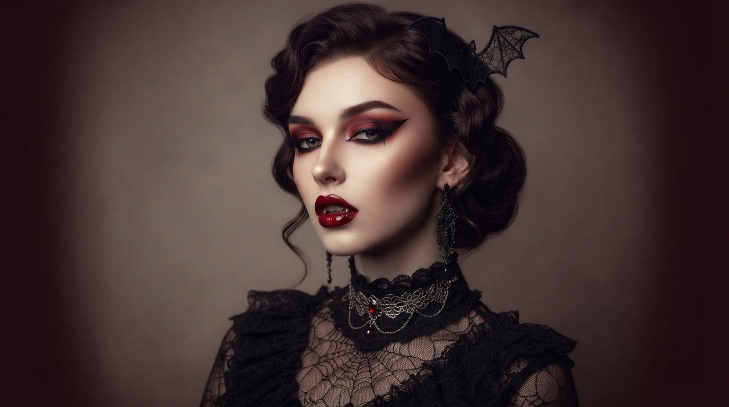Vampy glam halloween make up ideas