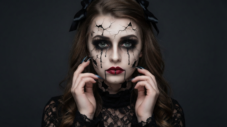broken doll halloween make up ideas