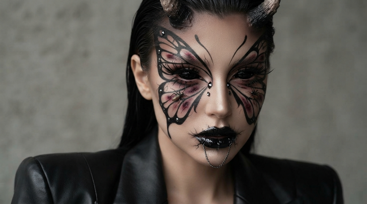 evil butterfly halloween make up ideas