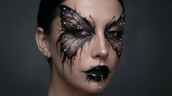 evil butterfly halloween make up ideas