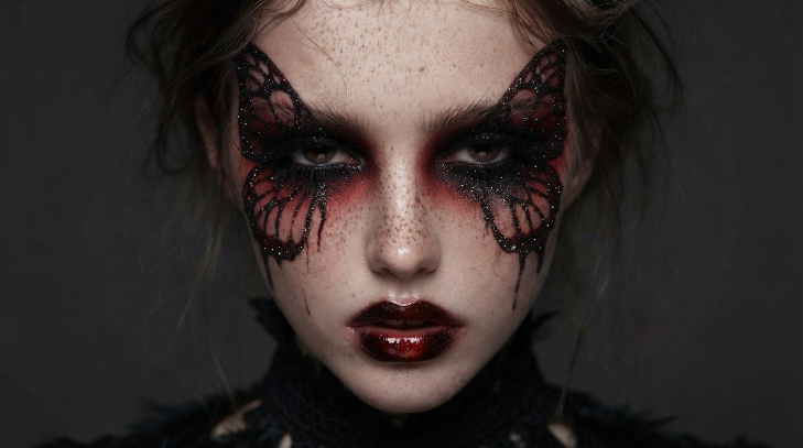 evil butterfly halloween make up ideas