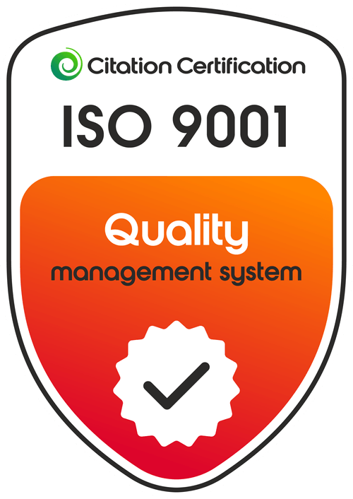 ISO 9001 certification badge