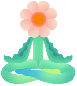 Flower doing yoga