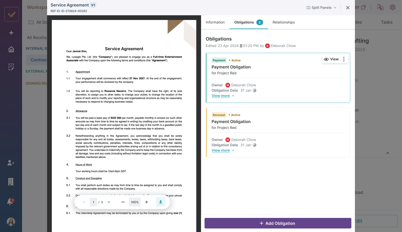 AI CLM for logistics obligation tracking